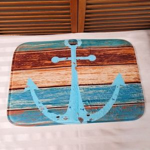 New Rustic Nautical Anchor Bath Mat